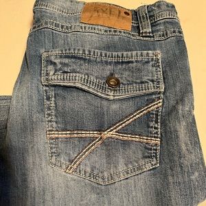 Men”s Stone wash denim boot cut jeans . Sz 40Wx30L .